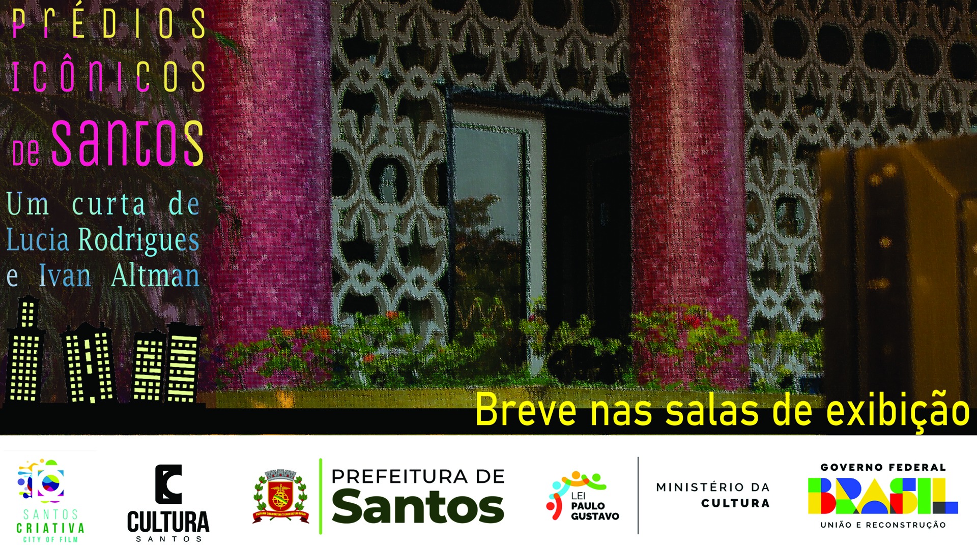 Veja o Trailer   https://youtu.be/JHmWkHzg_dw?si=2y56HmjZAIaOTAbL

O curta “Prédios Icônicos de Santos” é o primeiro trabalho audiovisual de Lucia Rodrigues no cinema documental. A produção aborda a arquitetura e as histórias humanas por trás de edifícios emblemáticos da cidade de Santos, explorando tanto a estética dessas construções quanto a convivência social de seus moradores.

Entre os prédios retratados estão o Edifício Holiday, conhecido pela comparação com o Edifício Copan, além do Verde Mar, tombado pelo IPHAN, e outros edifícios que ajudam a contar a transformação urbana e cultural da orla santista. O filme também registra símbolos populares da cidade, como os famosos “prédios tortos” e o tradicional Bar Torto.

O documentário foi realizado com recursos da Lei Paulo Gustavo, por meio de edital da Prefeitura de Santos, e teve exibições em espaços importantes da cena cultural santista, como o Museu da Imagem e do Som de Santos, o Cine Arte Posto 4 e o Cineclube Lanterna Mágica.

A produção marca uma nova fase na sua trajetória artística, levando para o audiovisual o olhar de quem sempre trabalhou com memória cultural, música e ocupação urbana. O curta também participou da 1ª Mostra de Curtas-Metragens de Santos.